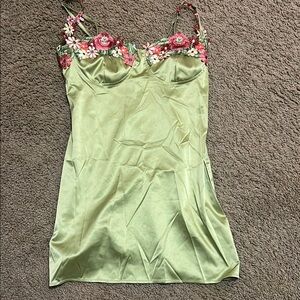 Floral green dress